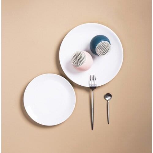 ABS Silicone Ball Shape Cleaning Brush Dish Washing Tool Household Kitchen Accessories For Bowl Plate Pot Pan Kitchen Gadget