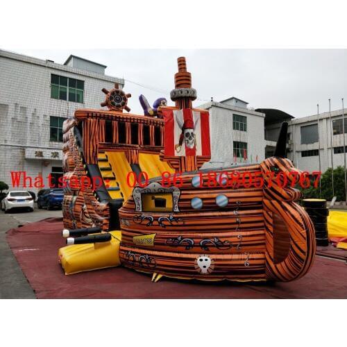 China Guangzhou) Factory direct inflatable slide / castle / trampoline / pool slide /Inflatable pirate ship YLY-052