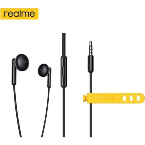 Realme Buds Classic Earphone 3.5mm Wired 14.2mm Large Driver Music Sport Earphone Built-in Microphone