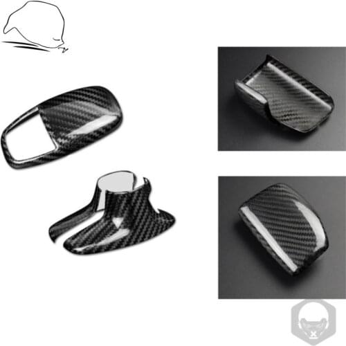 Carbon Fiber Shifter Head Caps Gear Shift Knob Cover For Dodge Challenger Charger 2015-2019 Car Accessories Stick Interior Trim