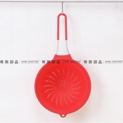 Kitchen Accessories Gadgets Silicone Strainer Scoop Colander Drain Veggies Water Scoop Gadget Cooking Tools Free Shipping