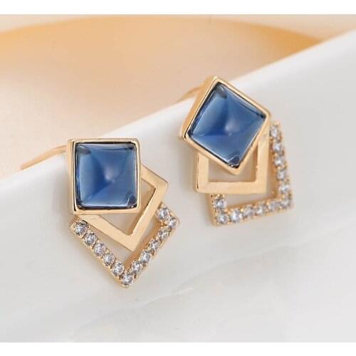 DE099 Fashion Creative Trend Copper Geometric Earrings Party Gift Wedding Party Woman Jewelry Earrings 2021