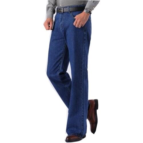 Mens flared jeans loose wide-leg pants Japanese and Korean waist 28-40