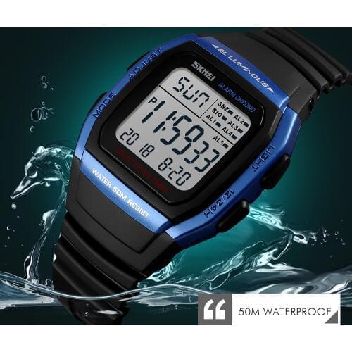 2018 Brand SKMEI Mens Sports Watches Waterproof Electronic LED Digital Wrist watches For Men Wristwatch