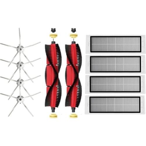 Newest Accessories for Xiaomi Mijia 1S SDJQR03RR Roborock S5max S6max Robot Cleaner Part ,Centre / Side Brush + Filter