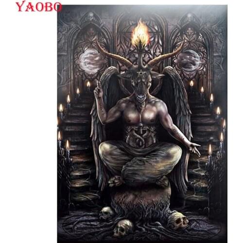 Full Drill Diamond Painting Bull Head God Cross Stitch Diamond Embroidery Mosaic Handicraft Rhinestones 5D Home Decor