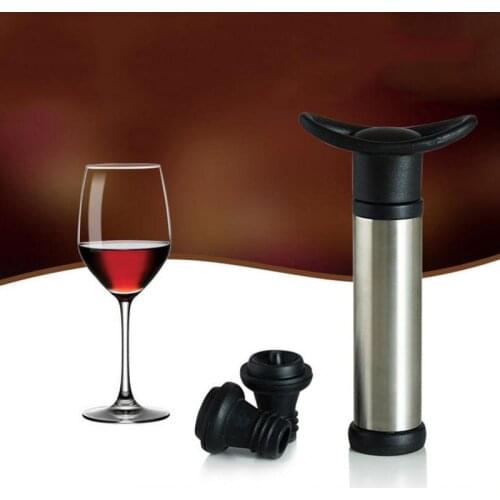 Wine Stopper With Vacuum Pump Bar Accessories Air lock Aerator Stainless Steel Bottle Stopper Keep Wine Fresh Saver Sealing