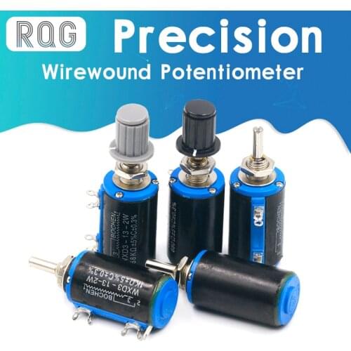 WXD3-13-2W 100 200 220 470 680 R Ohm 1K 2.2K 3.3K 4.7K 5.6K 6.8K 10K 22K 33K 47K 100K Ohm Wirewound Potentiometer