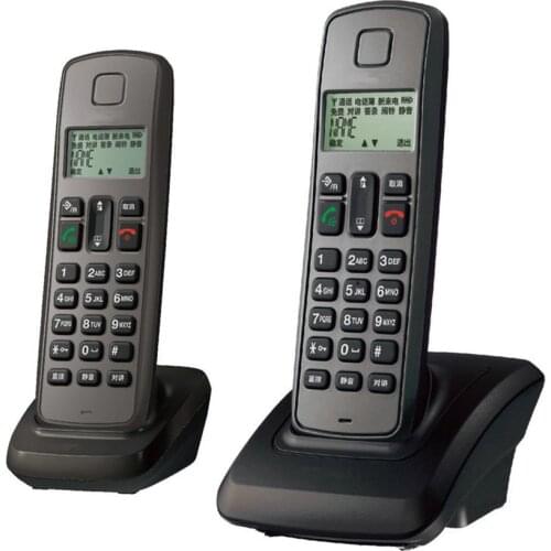 Expandable Cordless Phone System with Caller ID, LCD Backlit, 2 Cordless Handsets, 16 Languages, Keypad Lock for Home Office