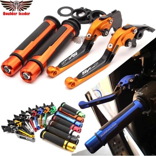 For Suzuki SV650S SV 650S 1999-2009 Motorcycle Adjustable Folding Brake Clutch Levers Handlebar Hand Grips