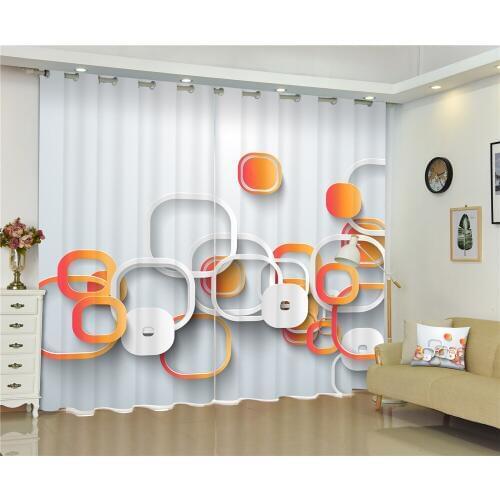 Curtains Continuous print Luxury Blackout 3D Curtains For Living Room window Bedroom Drapes cortinas Rideaux Customized size