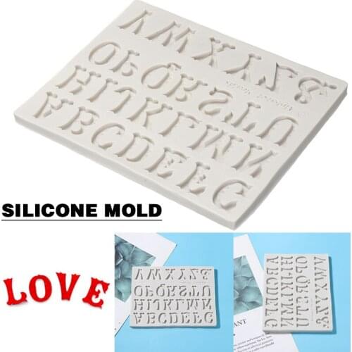 Silicone 26 Letter Mold Chocolate Biscuit Cake Candy Sugarcraft Mold DIY Kitchen Bakeware non-toxic Heat Resistent