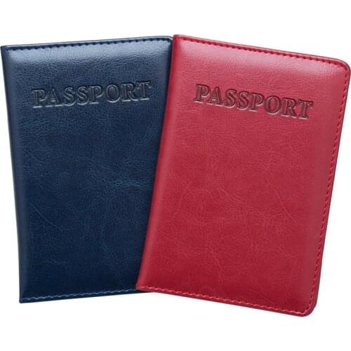 High Quality Unisex Women Men Travel Passport Holder PU Leather Purse Cover ID Credit Card Holder Protector Wallet