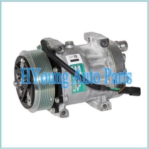 High quality Auto AC Compressors for Sanden 7H15-8262 PV8 Ø119 24V JCB 30926801