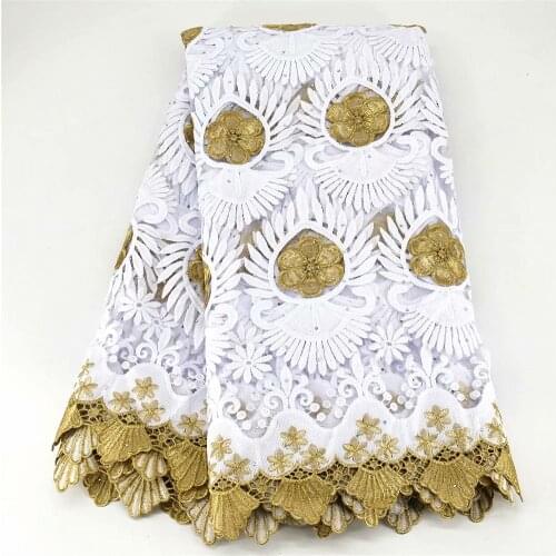 Lady Party Dress French Material White and Gold Color 2021 High Quality Tulle Lace with Stones for Nigeria Aso-Ebi Summer T067