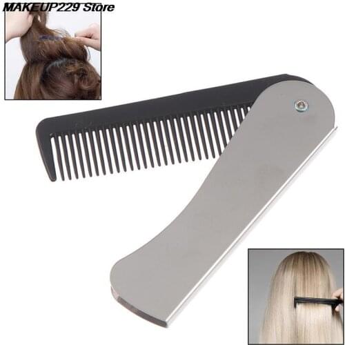1pc Portable Folding Pocket Combs For Men Oil Head Portable Beard Combs Hair Styling Product Combs For Man Women