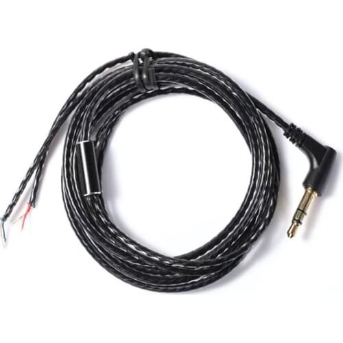 10pcs DIY headphone repair line LC-OFC oxygen-free copper black transparent curvy wire upgrade line 30*0.05