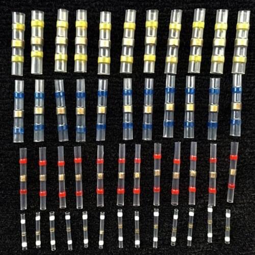 10pcs Practical Electrical Waterproof Seal Heat Shrink Butt Terminals Solder Sleeve Wire Connectors Electrical Equipment WWO66