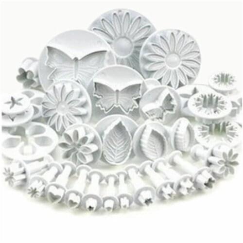 33pcs Plunger Fondant Cutter Cake Tools DIY Craft Cookie Mold Cake Decorating Tools 3D Bakeware Sets Mold For Baking Pastry Shop