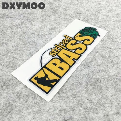 4 Sizes FISH REPAER GONE FISHING SPORT Triped BASS Go Fishing Car Sticker Auto Window Tail Decals Reflective 3M