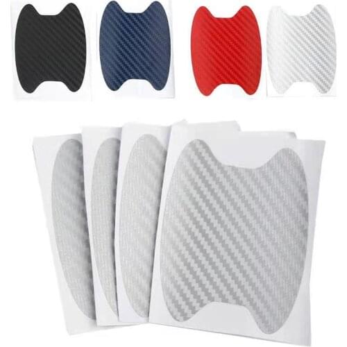 4Pcs/Set Car Door Sticker Carbon Fiber Scratches Resistant Cover Auto Handle Protection Film Exterior Styling Accessories
