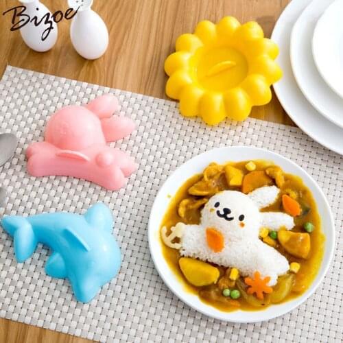 4pcs creative cute rabbit dolphins seaweed rice bag DIY vegetarian mold die bento four units