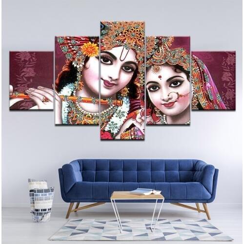 5d diy Diamond Painting"India God Radha Krishna"Embroidery daimond Handmade Picture mosaic diamond Decoration home 5 pcs set