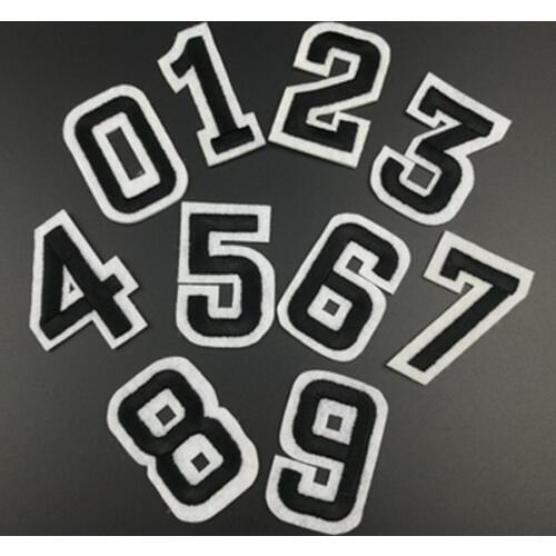 Basketball Digital Number Patchwork Embroidered Patch For Clothing Iron On Patches Embroidery Badge DIY Coat Shoes Accessories