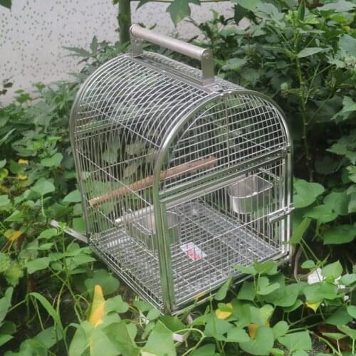 Parrot Stainless Steel Bird Cage Large Luxury Metal Bird Breeding Cage Travel Big Jaula Pajaro Grande Pigeon Accessories DL60NL