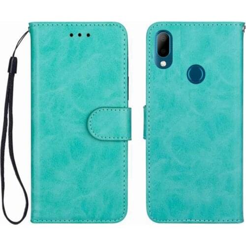 For HTC Wildfire E2 6.22" 2020 WildfireE2 Wallet Case High Quality Flip Leather Protective Phone Support Cover
