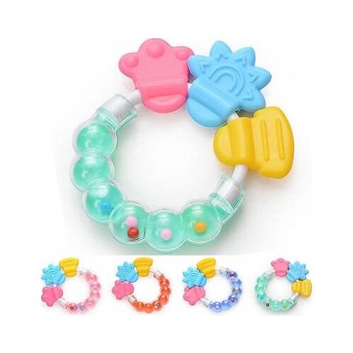 Citgeett Infant Teething Circle Ring Chews Teething Baby silicone baby teether Kid Cute Baby Teether Toy