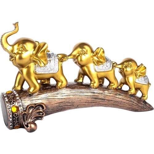 European style living room wine cabinet TV cabinet porch creative handicraft decoration three little elephant decoration