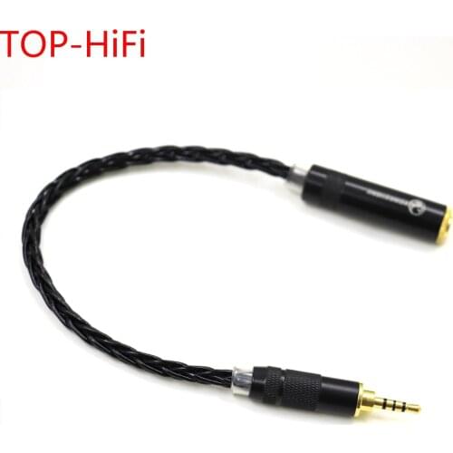 TOP-HiFi 7N Silver Plated 2.5mm TRRS Balanced Male to 3.5mm 3pin Stereo Female Audio Adapter Cable 2.5 to 3.5 Connector