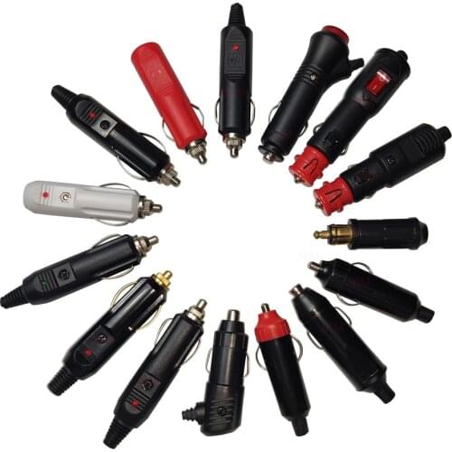 JKM DIY 12V Car Cigarette Lighter Universal Socket Adapter Auto Power Plug 3A-20A 24V Car Accessories Camping Car