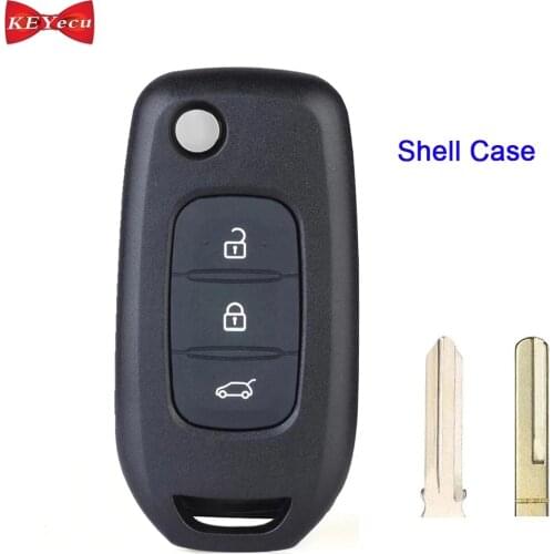 KEYECU for Renault Captur Kadjar Kaptur Logan 2 Megane 3 Symbol for Dacia Duster Remote Shell Case Fob CWTWB1G767 HU56R HU179