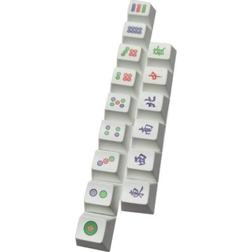 15Pcs/Set Mahjong Keycap Dye Sublimation Keycap Mechanics Keyboard Key Caps Keycap PBT OEM Profile Keycap