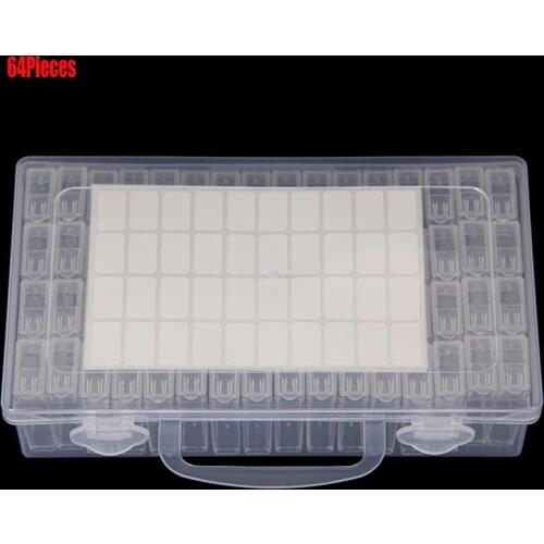 Diamond Painting Storage Box with 64 Grids Portable Bead Storage Container 5d Diamond Embroidery Accessories Tools Jewelry gift