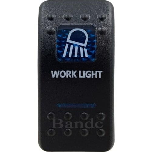 Cover Cap Only！Car Boat RV WORK LIGHT Rocker Switch Cover Cap Blue Window Labeled Control Cap Accessories