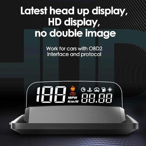 L3 Car HUD Windshield Projector Overspeed Warning Head-up Display with Sun Visor Car Head-up Display Overspeed Alarm with Visor