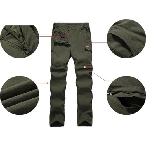 Summer Hiking Sport Outdoor Trouser Male Fishing Trekking Pant Breathable Cool Men Quick Dry Removable Pants Spring