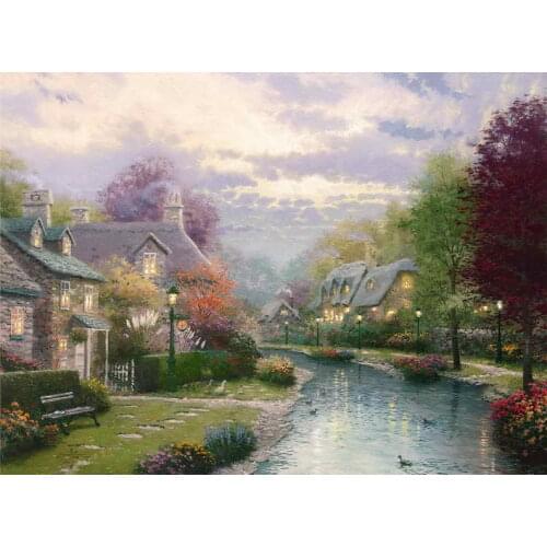 Lamplight Brooke Thomas Kinkade HD Canvas Print Living Room Bedroom Wall Pictures Art Painting Home Decoration No Frame