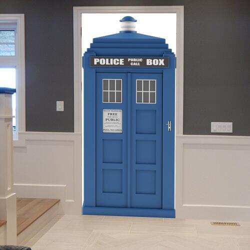 Colomac 3d european style wall door sticker self-adhesive door renovation home decor living room bedroom decoration accessories