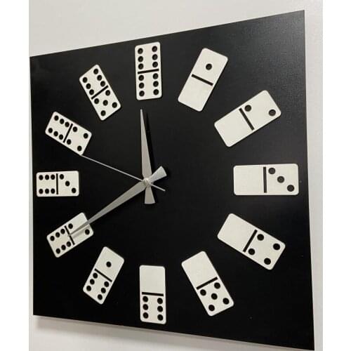 Domino Wall Clock Black And White Decoration Living Room Wall Decor Home Living Room Decoration