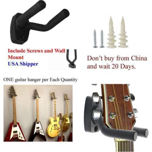 Wall Mount Guitar Hanger Hook Non-slip Holder for Guitar Accessories and Parts Display Rack Foam Coated Adjustable
