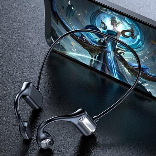 Bone Conduction Headphones Bluetooth V5.0 Sports Open Ear Wireless Headset Sweatproof w/Mic for Cycling Running Driving Gyme