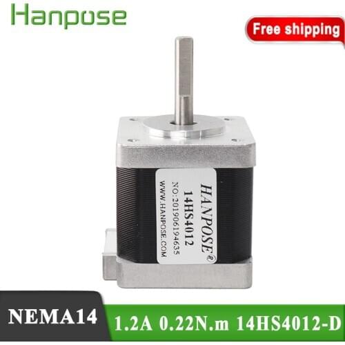 Free shipping Nema14 Stepper Motor 4 lead Nema 14 motor 35BYGH 40MM 1.2A 0.22N.M 14HS4012 motor for Motor in automatic feeder