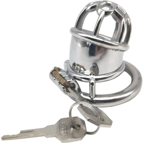 New Hollow Short Cb Lock Cage Chastity Lock Metal Chastity Device Penis Rings Toy Alternative Sex Products for Men