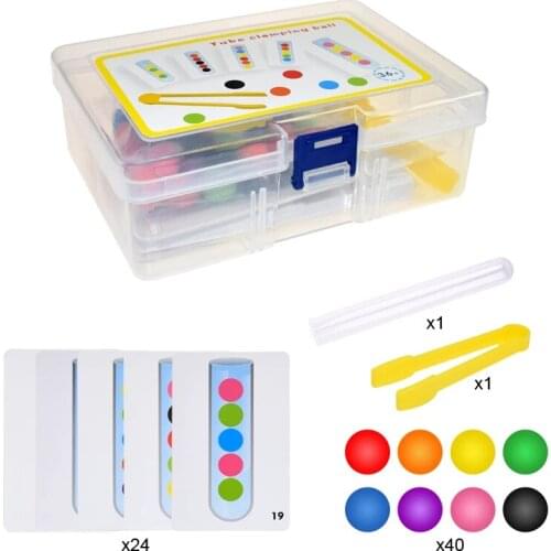 New Clip Beads Test Tube Toy Children Logic Concentration Training Game Montessori Teaching Aids Educational Toy for Children