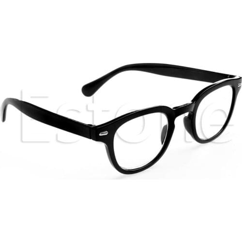 Retro Round Frame Rimed Reading Glasses Eyeglasses Leopard-print Black +1 to +4