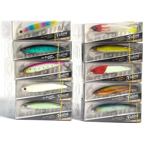 Wholesale Lots of 50pcs 11cm 13.5g Hard Fishing Lures Sinking Minnow Rattle w/ Display Box